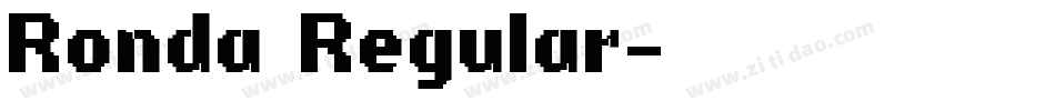 Ronda Regular字体转换